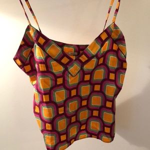 Prada print silk tank top